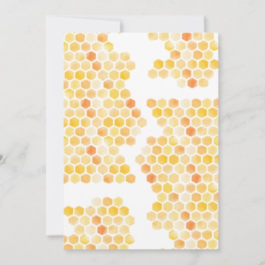Waterverf van kleine honing bedankkaart (Achterkant)