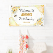 Waterverf van kleine honing spandoek (Insitu)