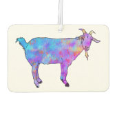 Waterverf van kleurrijke geit luchtverfrisser (Achterkant)