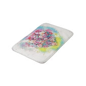 Waterverf van kleurrijke Rozen Hart Badmat (Gekanteld)