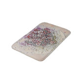  Waterverf van kleurrijke Rozen Hart Badmat (Gekanteld)