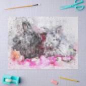 Waterverf van konijnen - Weefselpapier Tissuepapier (Craft)