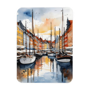 Waterverf van kopenhagen magneet