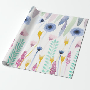 Waterverf van landschapskuikens cadeaupapier