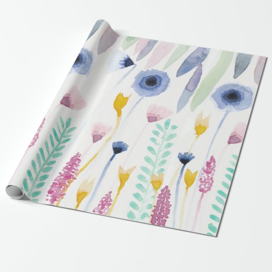 Waterverf van landschapskuikens cadeaupapier (Uitgerold)