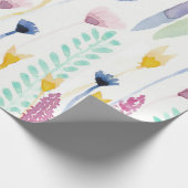 Waterverf van landschapskuikens cadeaupapier (Hoek)