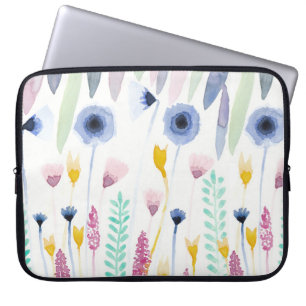 Waterverf van landschapskuikens laptop sleeve
