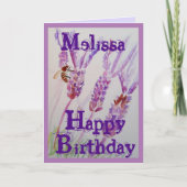 Waterverf van lavender en bijen Kaart op zaterdag (Voorkant)