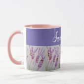 Waterverf van lavender en bijen Mok op zaterdag (Links)