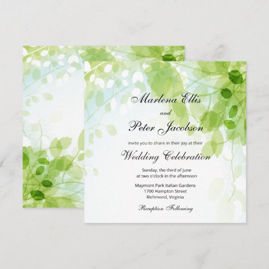 Waterverf van lente-uittredingen kaart (Voorkant / Achterkant)