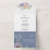 Waterverf van lentestuinbloemen met handbeschilder all in one uitnodiging (Binnen)