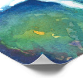 Waterverf van Lotus Flowers Poster (Hoek)