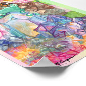 Waterverf van magische melkkikkers poster (Hoek)