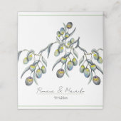 Waterverf van magische olijven met de hand geschil (Buitenkant ongevouwen)