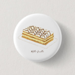 Waterverf van melkfeuillegebak ronde button 3,2 cm