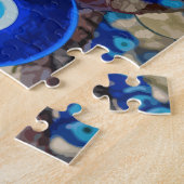 Waterverf van met nazars gedecorbeerde bomen legpuzzel (Zijkant)