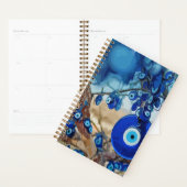 Waterverf van met nazars gedecorbeerde bomen planner (Display)