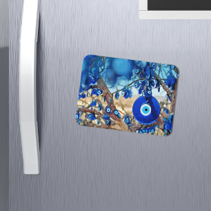 Waterverf van met Nazars gedecormeerde bomen Magneet