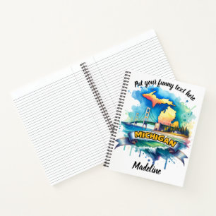 Waterverf van Michigan's schoonheid Notitieboek