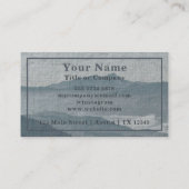 Waterverf van Monogram Blue Gray Mountain Visitekaartje (Achterkant)