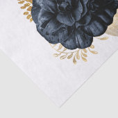 Waterverf van Navy Gold Floral Bouquet - Ontkoppel Tissuepapier (Detail)