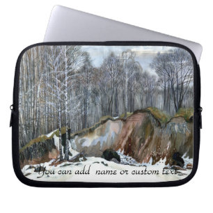 Waterverf van neusschaafschilderingen laptop sleeve