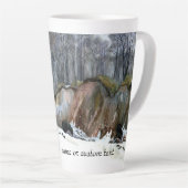 Waterverf van neusschaafschilderingen latte mok (Rechterhoek)