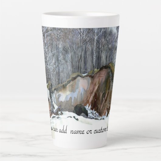 Waterverf van neusschaafschilderingen latte mok (Voorkant)