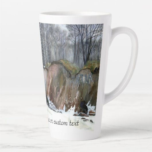 Waterverf van neusschaafschilderingen latte mok (Rechts)