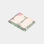 Waterverf van owl-bos aan-do lijst post-it® notes (Schuin)