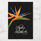 Waterverf van Paradise Mini Wijn Etiket (Enkel label)