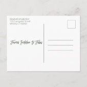 Waterverf van pasta's Vrijgezellenfeest aan de Flo Aankondigingskaart (Achterkant)