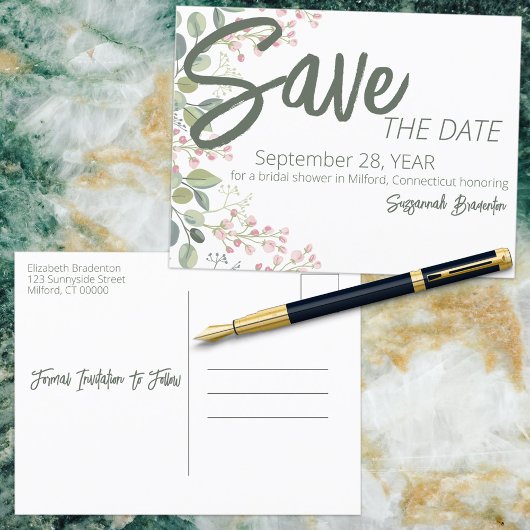 Waterverf van pasta's Vrijgezellenfeest aan de Flo Aankondigingskaart