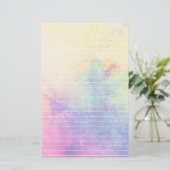 Waterverf van pasteelregenboog, gelaagd papier (Staand voorkant)