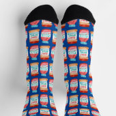 Waterverf van Peanut Butter en Jelly Jars Pattern Sokken (Top)
