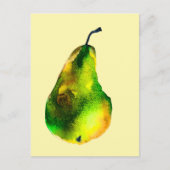 Waterverf van peren, groene vruchten briefkaart (Voorkant)