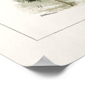 Waterverf van perenbomen (Pyrus communis) Poster (Hoek)