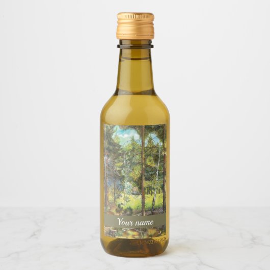 Waterverf van pijnschilderingen wijn etiket (Voorkant)