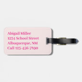 Waterverf van pompelmoezen bagagelabel (Achterkant horizontaal)