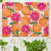 Waterverf van pompelmoezen theedoek (Gevouwen)