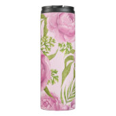 Waterverf van pony en anemonbloemen thermosbeker (Achterkant)