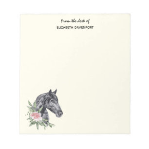 Waterverf van portret van schitterend paard notitieblok