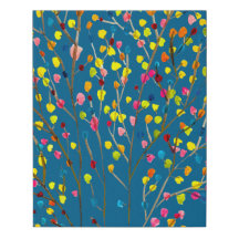 Waterverf van regenboogbomen