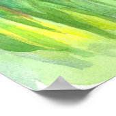 Waterverf van regenboogstulpen poster (Hoek)