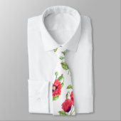 Waterverf van rode papaver stropdas (Gebonden)