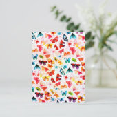 Waterverf van rondbovlinderboten briefkaart (Staand voorkant)