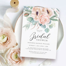 Waterverf van roze en beige Floral Vrijgezellenfee