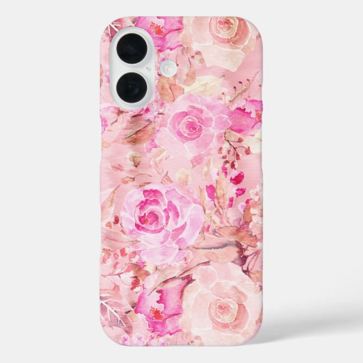 Waterverf van roze landkoraal zomerbloem C Case-Mate iPhone Case (Achterkant)