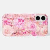 Waterverf van roze landkoraal zomerbloem C Case-Mate iPhone Case (Achterkant (horizontaal))