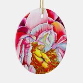 Waterverf van roze pony's keramisch ornament (Rechts)